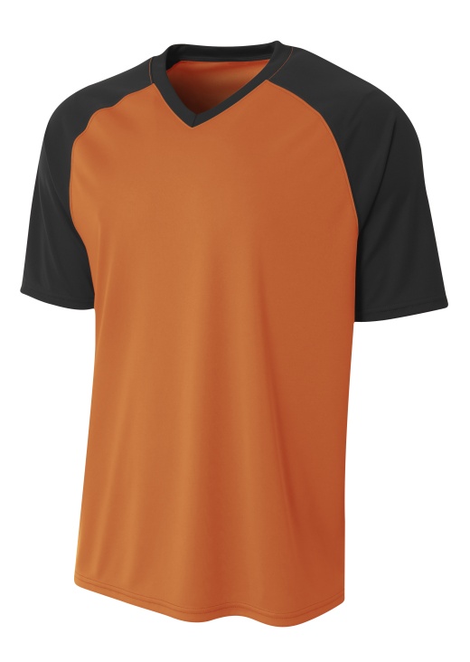 A4 Strike Raglan Tee, Orange/Black - Comfortable and High-Performance Jerseys for Boys