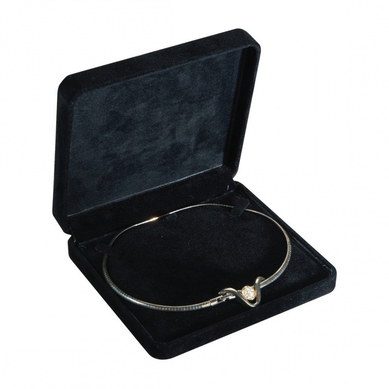 "Cosmos" Medium Necklace Box White Leatherette