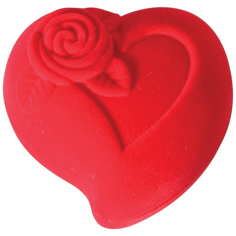 "Occasions" Valentine's Day Ring Slot Box In Red Velvet