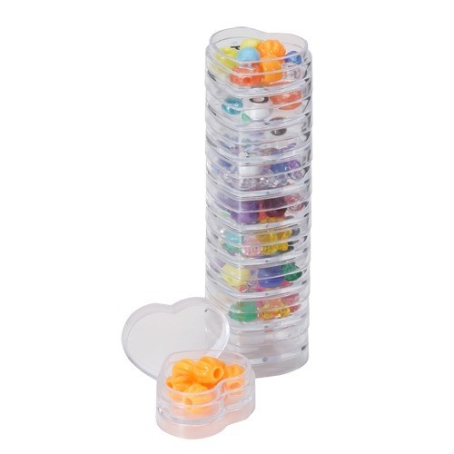 10 Stackable Heart Shape Containers
