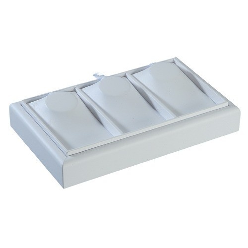 3-Compartment Neck Form Trays In Pearl, 9" L X 5.5" w