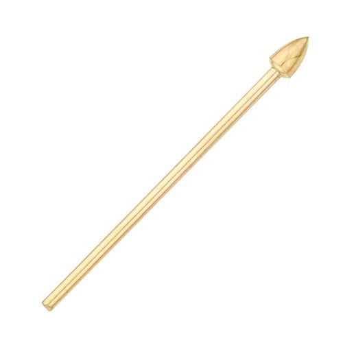 18K Yellow Tuxedo Back Stem