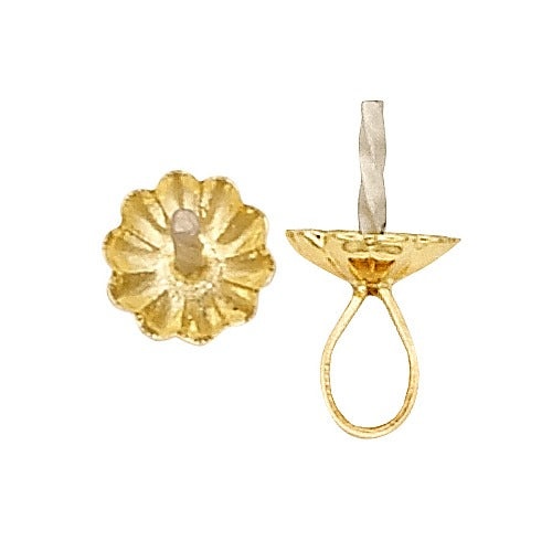 14K Pad Pearl Pendant, 3.0 Mm