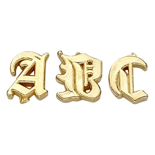 14K Yellow Old English Initial Pendant