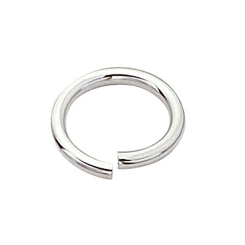 14K White Open Jump Ring