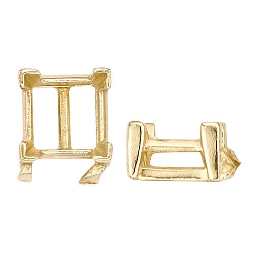 14K Yellow Square Setting W/ V-Prong & Airline - Buy Online Today!