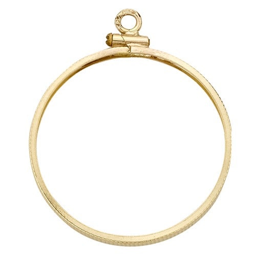 14K Yellow Coin Bezel W/ Coin Edges