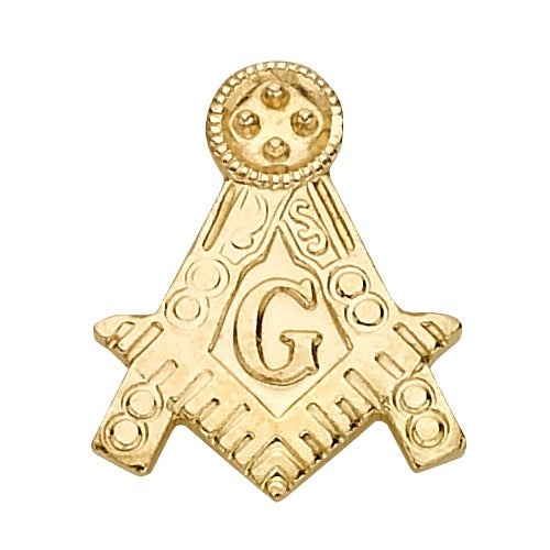 14K Yellow Masonic Emblem with Tube
