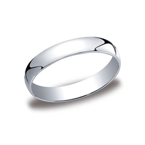 14K White Gold Comfort Fit Band 4 Mm