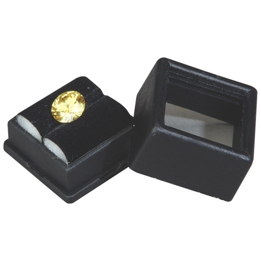 Glass-Top Square Gem Boxes with Rolled-Foam Inserts