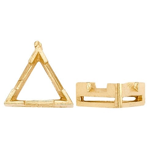 14K Yellow V-End Triangle Setting W/ Airline