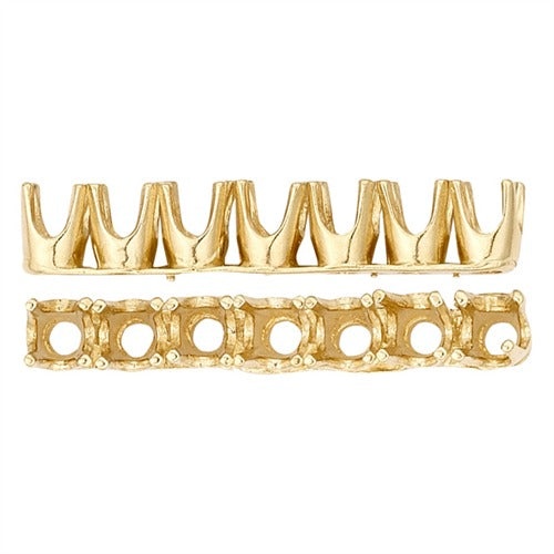 14K Yellow Strip Of Settings