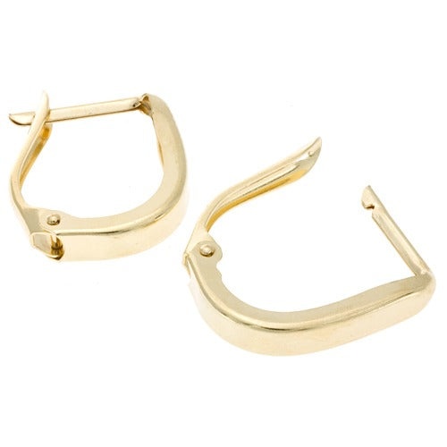 14k Gold Heavy Euro Style Lever Back
