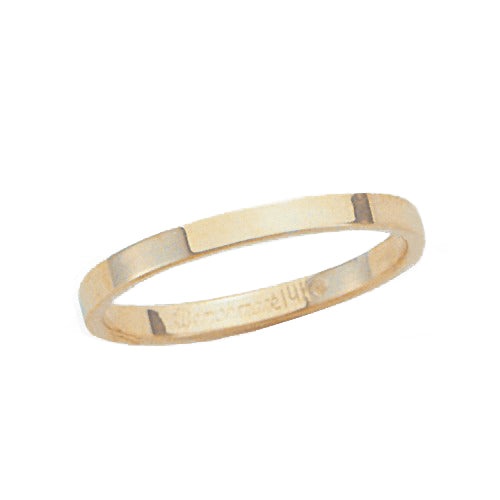 14K Yellow 2 Mm Flat Band