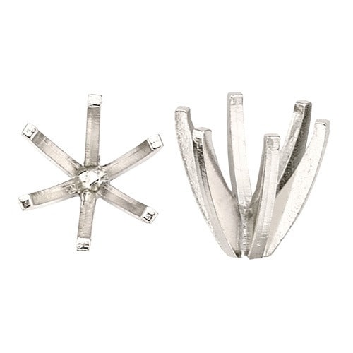 18K White 6-Prong Round High Setting No Peg Diamond