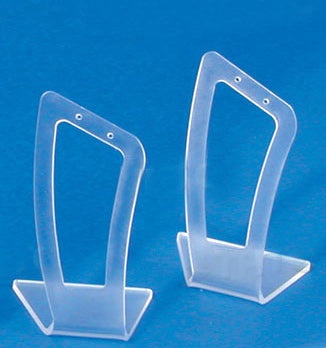 2-Piece Set Of Single-Pair Frosted Acrylic Earring Displays