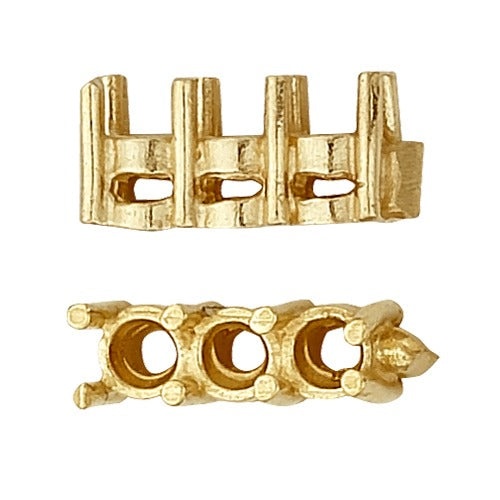 14K Yellow Strip Of Settings