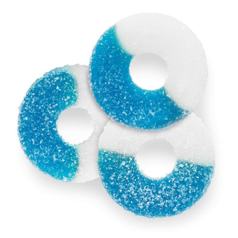 Blue Raspberry Gummi Rings 4/4.5Lb - Mouth-Watering Sweet and Sour Treats