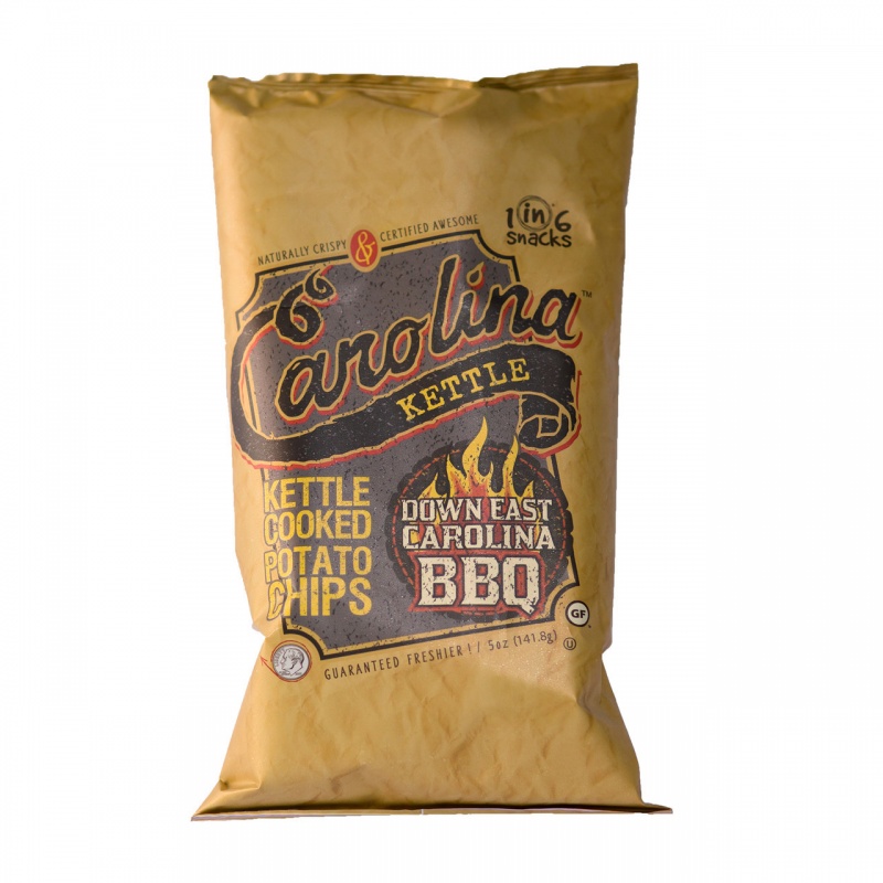 Down East Bbq Kettle Cooked Potato Chips 14/5Oz