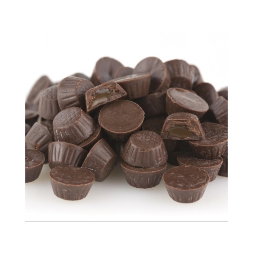 Mini Milk Chocolate Flavored Caramel Cups 10Lb