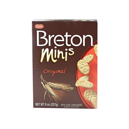 Breton Original Minis 12/8Oz - Whole Grain Snack Crackers