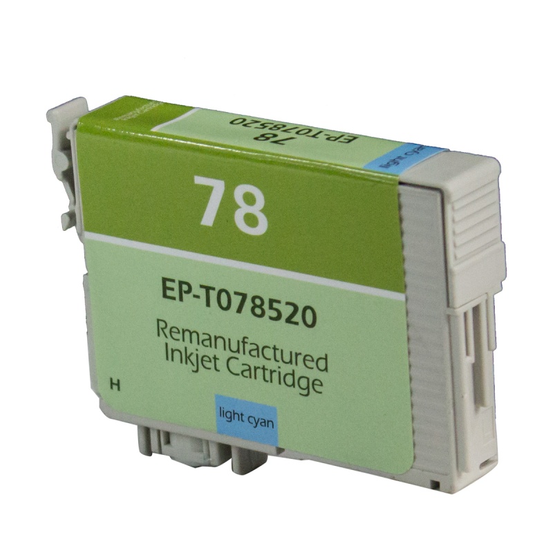 Epson OEM 78, T078520 Remanufactured Inkjet Cartridge: Light Cyan, 515 Yield, 11ml