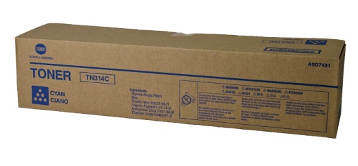 Konica Minolta OEM A0D7431, TN314C Toner Cartridge: Cyan, 20K Yield