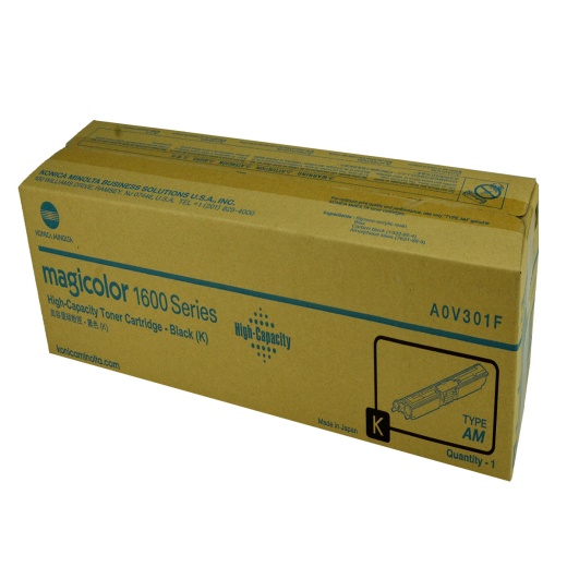 Konica Minolta OEM A0V301F Toner Cartridge: Black, 2.5K High Yield