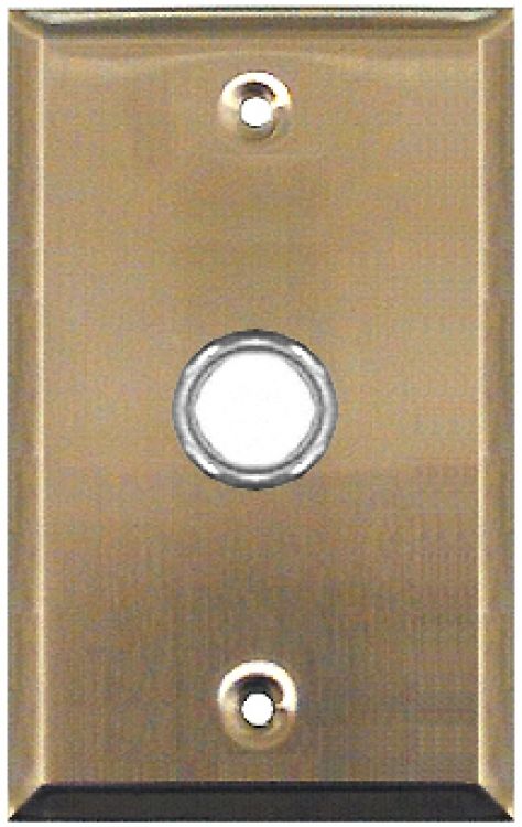 1-Gang Pushbutton Stat-St. St.. Fits Over 1-Gang Electrical Back Box (Flush Or Surface) (Low Voltage Spst Button)