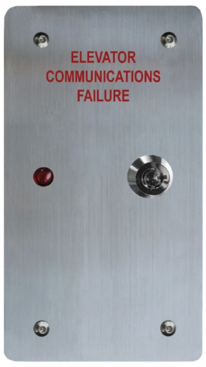 Elevator Emerg Alarm-Ver-Flush. Unit Is Vertical Type With Flush Back Box Included Requires 24Vdc Power
