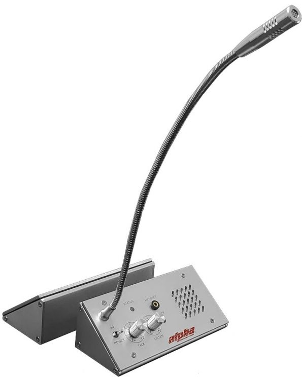 Counter Mt Intercom+15" Goosnk. Comes With Dc Plug-In Power Supply Unit And 15" Gooseneck Micr. And Connecting Cable