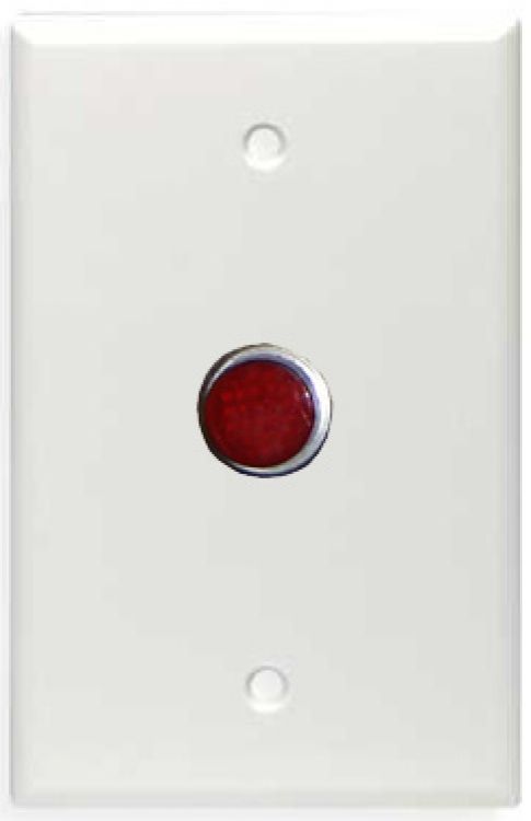 1-Gang Red Lamp Stat-24V-White. Has 24V Red Lamp Assembly No Other Electronics Requires 1-Gang Electrical Box