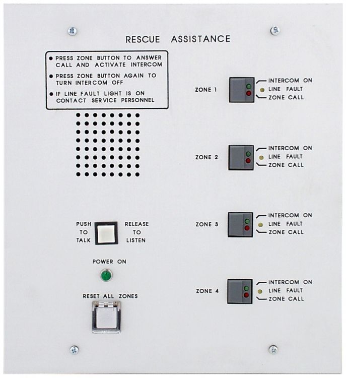 4 Unit Area Of Rescue Mast-Aud. Requires Bb-40 Flush Back Box. Used With #4201B/V Or 4201B/Vm Call-In Remote Stations