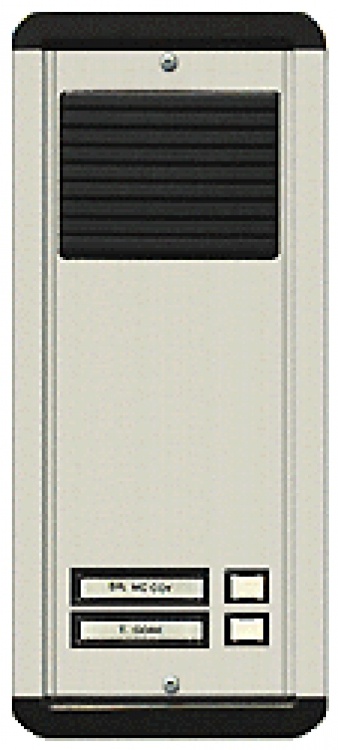 2 Plast Butt L/S Panel-Flsh-Al. Requires Oh600 Flush Housing. Standard Type With Plastic Pushbuttons And Plastic Grille