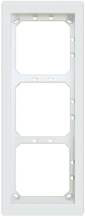 3Hx1w Module Panel Frame-White. Requires Upg3 Flush Box Or Apg3w Surface Box Includes 3 Mvrw Locking Strips