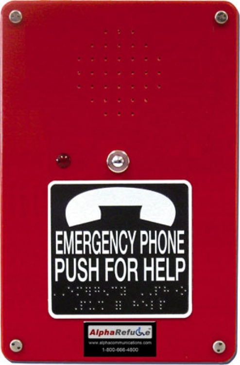 Ip Call Box-Surface--Nema--Red. Red Figerglass+Nema Enclosure Standard Call Pushbutton (Ip Type)