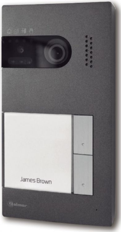 2 Button Soul G2+ Panel--Graph. Surface Mount--Graphite Finish With Standard 120 Degree Lens For G2+ Systems Only
