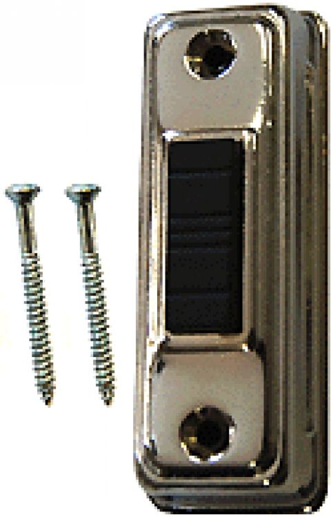 Surface Pushbutton-Silver-Unlt. Unlighted Button--Momentary With (2) Mounting Screws Chrome Plated Finish---Surface