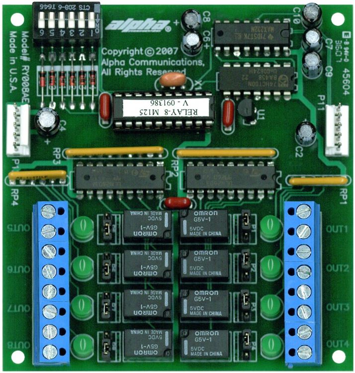 8 Output Signal Relay Board(S). Requires Ct032ae6 Cable And Ke-Pwr5/2A 5Vdc Power Supply
