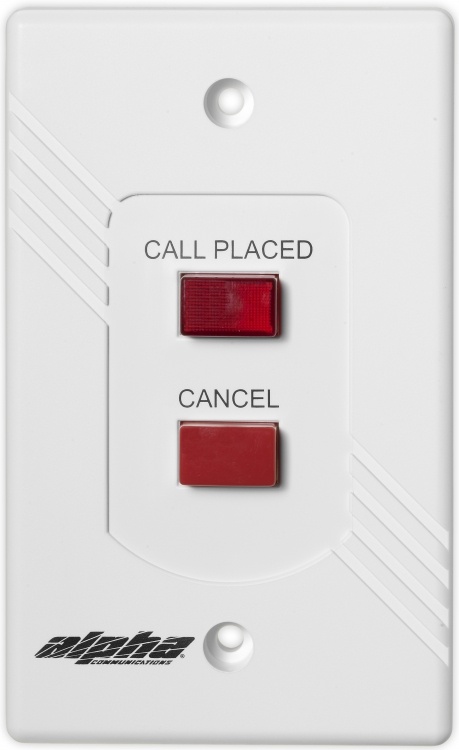 Teller Call Station-White Plas. Requires 1-Gang Electrical Box White Plastic Faceplate. Requires 24Vdc Power