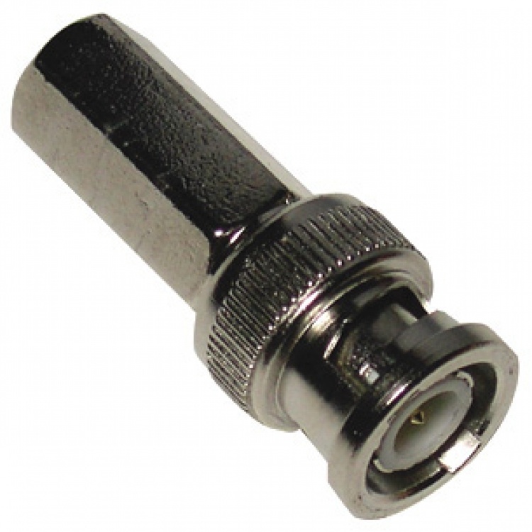 Male 'Bnc' Twist Connector-Rg6. Male Type Connector For Use With Rg6/U Type Coaxial Cable Only