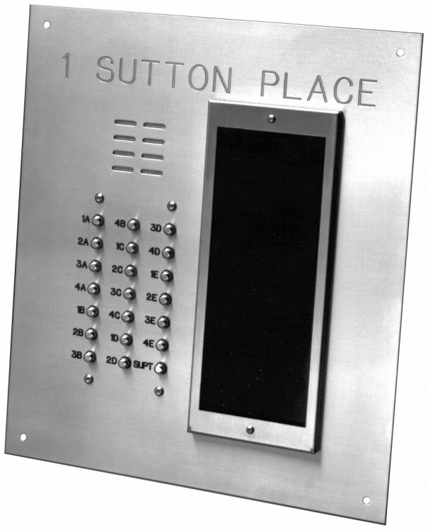 21 Butt Vip Panel-Flush-W/Dir.. Less (Optional) Back Box--With Built-In Alphab. Directory