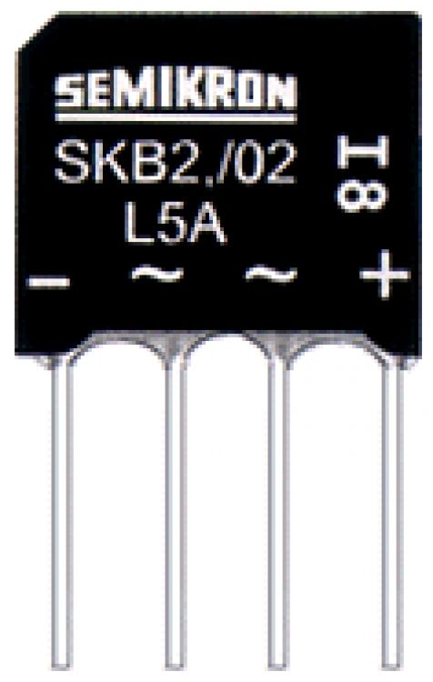 Rectifier 8-24 Vac--Max. 1 Amp