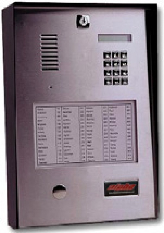 100 Name Tek-Entry Master-Surf. Includes 100 Name Directory Surface Mount - With Rain Hood Stainless Steel Faceplate