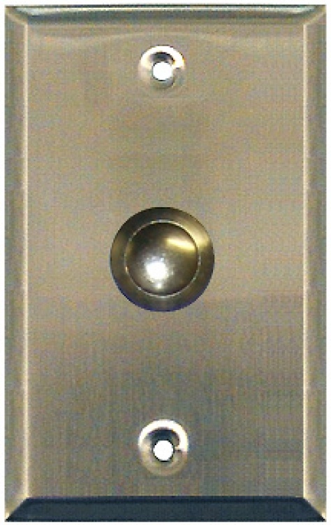 1-Gang Pushbutton Stat-St. St.. Fits Over 1-Gang Electrical Back Box (Flush Or Surface) (Low Voltage Spst Button)