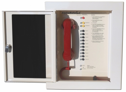 Alpharefuge 2100 Series Refuge Command Center, 10-Unit Capacity - Surface-Mounted, Lockable, Painted Cabinet