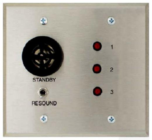 3 Zone Vis. Annunciator-2 Gang Stainless Steel Finish