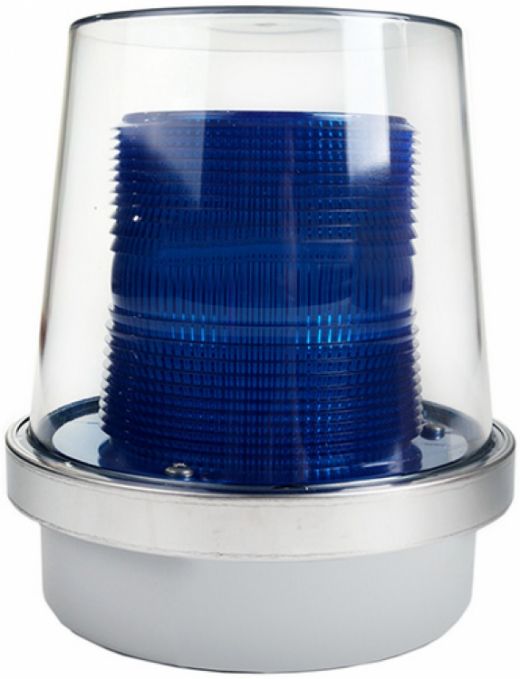 120Vac Flashg Beac-W/Covr-Blue - Indoor/Outdoor Beacon Light