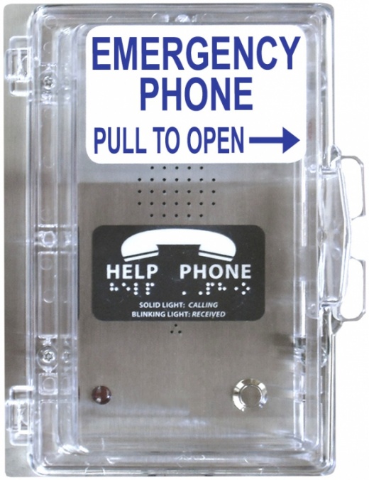 Pbx Refuge Call Box-Surf.-Stst. Power By The Pbx Power Supply St. Steel Finish