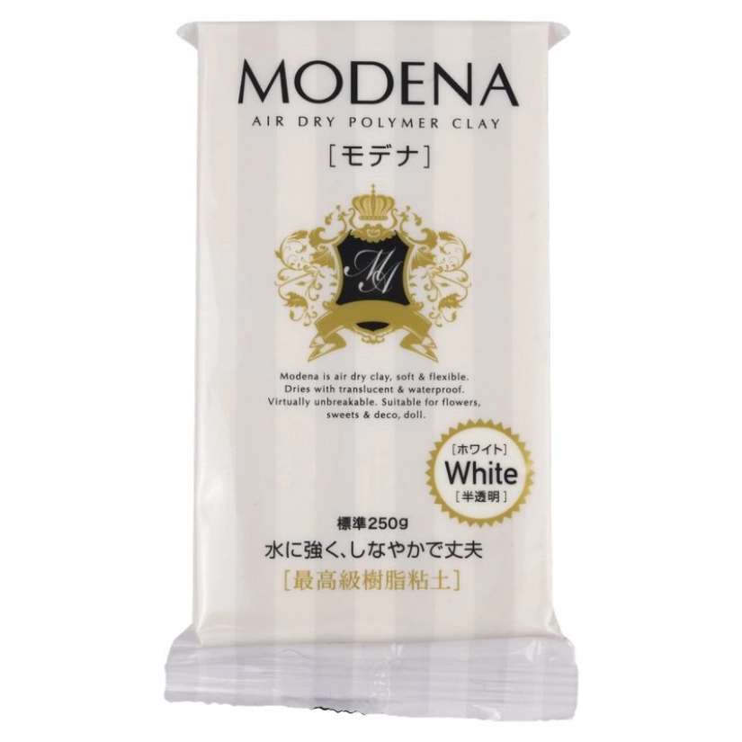 Pajiko Resin Clay Modena 250g White Japan